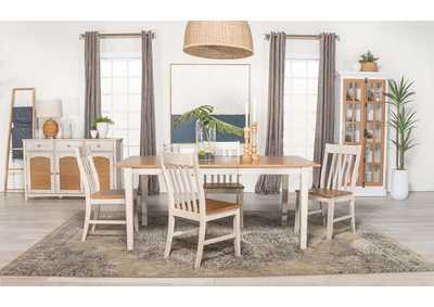 Image for Kirby 5-Piece Dining Set Natural And Rustic Off White