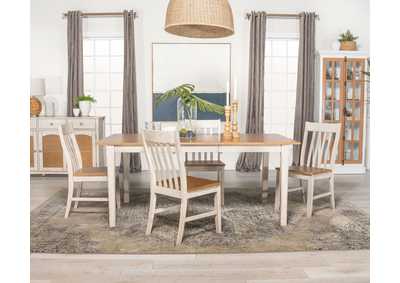 Image for Kirby 5-piece Dining Set Natural and Rustic Off White