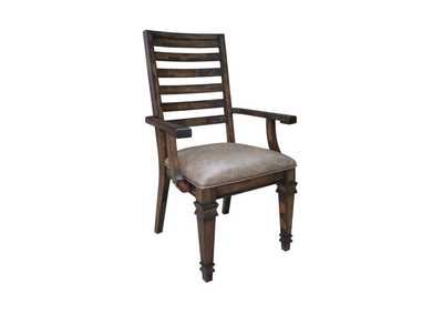 Image for Avenue Ladder Back Arm Chairs Brown (Set Of 2)