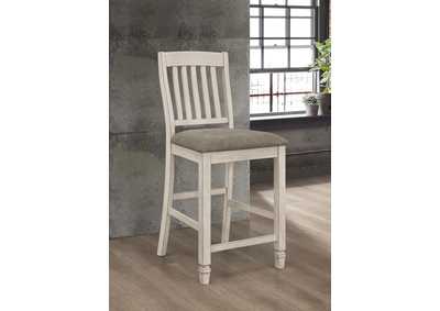 Image for Sarasota Slat Back Counter Height Chairs Grey And Rustic Cream (Set Of 2)