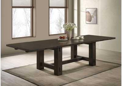 Image for Calandra Rectangle Dining Table with Extension Leaf Vintage Java