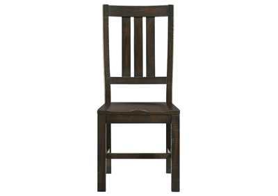 Calandra Slat Back Side Chairs Vintage Java (Set of 2),Coaster Furniture