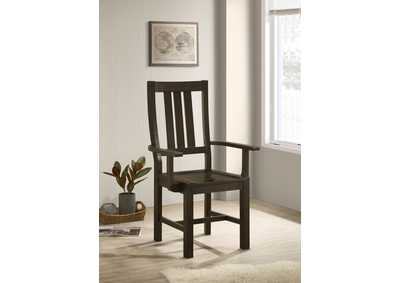 Calandra Slat Back Arm Chairs Vintage Java (Set of 2),Coaster Furniture