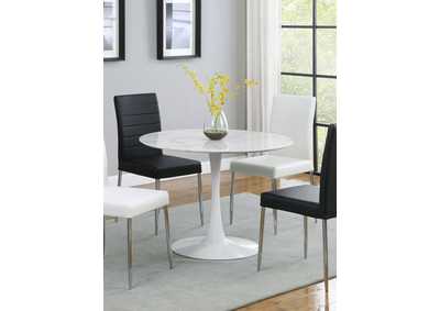 Arkell 40-inch Round Pedestal Dining Table White