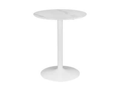 Image for Arkell Round Pedestal Counter Height Table White