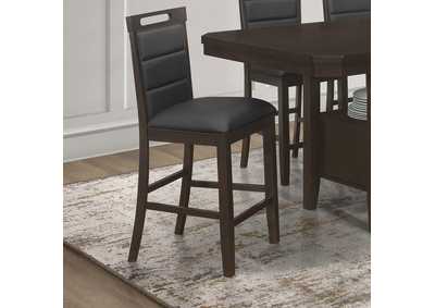 Image for Prentiss Upholstered Counter Height Chair (Set Of 2) Black And Cappuccino