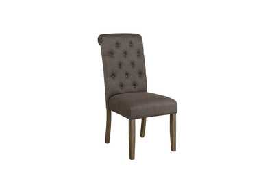 Jonell Tufted Back Side Chairs Rustic Brown and Grey (Set of 2)