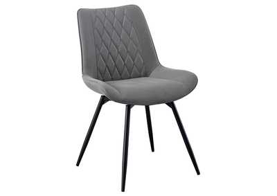 Image for Diggs Upholstered Tufted Swivel Dining Chairs Grey And Gunmetal (Set Of 2)