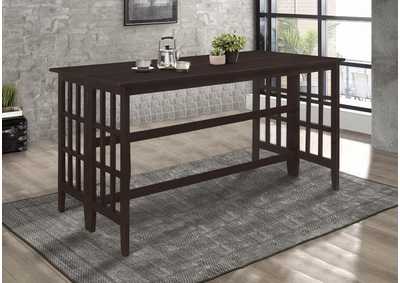 Image for Carmina Rectangular Counter Height Table Brown