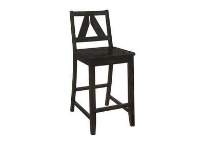 Image for Bairn Counter Height Stools Black Sand With Low Back (Set Of 2)