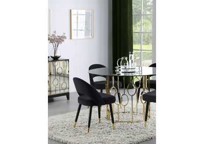 Image for Lindsey Arched Back Upholstered Side Chairs Black (Set of 2)