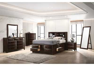 Image for Phoenix Bedroom Set With Bookcase Headboard Deep Cappuccino