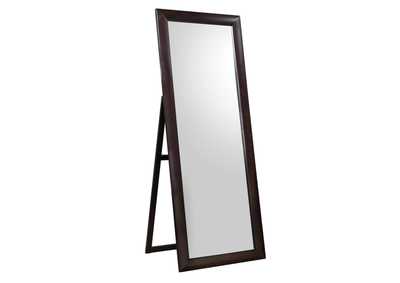 Image for Rectangular Standing Floor Mirror Black