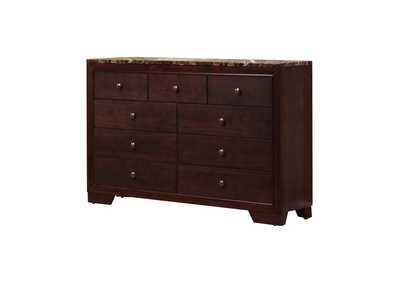 Eclipse Conner Casual Cappuccino Nine-Drawer Dresser