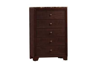 Image for Conner 5-Drawer Rectangular Chest Cappuccino
