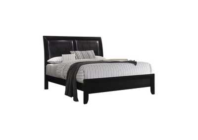 Image for Briana Eastern King Upholstered Panel Bed Black