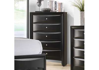 Briana Rectangular 5-drawer Chest Black,Coaster Furniture
