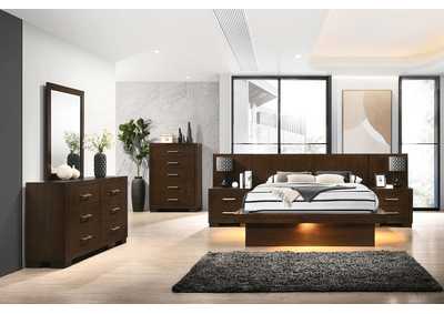 Image for Jessica Bedroom Set with Nightstand Panels Cappuccino