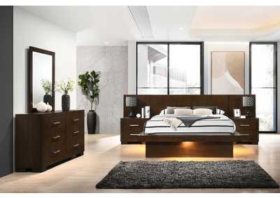 Image for Jessica Bedroom Set with Nightstand Panels Cappuccino