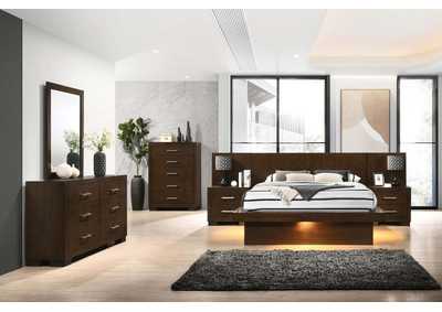 Image for Jessica Bedroom Set with Nightstand Panel Cappuccino