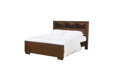 Image for Jessica California King Bed With Storage Headboard Cappuccino
