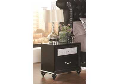 Barzini 2-drawer Rectangular Nightstand Black,Coaster Furniture