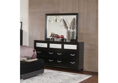Barzini 7-drawer Rectangular Dresser Black