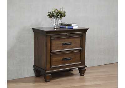 Image for 2-Drawer Nightstand With Pull Out Tray Burnished Oak