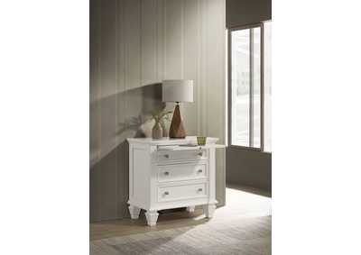 Sandy Beach 3-drawer Nightstand White,Coaster Furniture