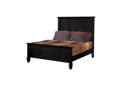 Image for Sandy Beach Eastern King Panel Bed with High Headboard Black