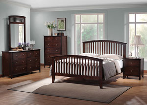 Image for Tia Cappuccino Queen Bed, Dresser, Mirror & Nightstand