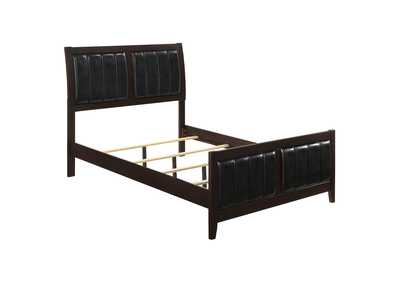 Carlton 5-piece Full Upholstered Bedroom Set Cappuccino and Black,Coaster Furniture