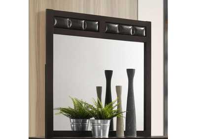 Image for Carlton Upholstered Rectangular Mirror Cappuccino