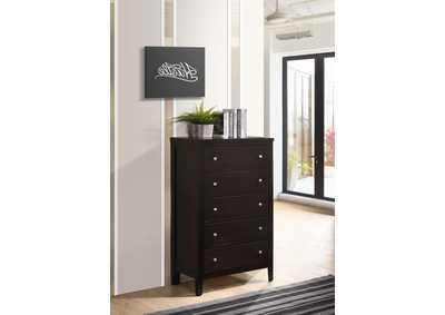 Image for Carlton 5-Drawer Rectangular Chest Cappuccino