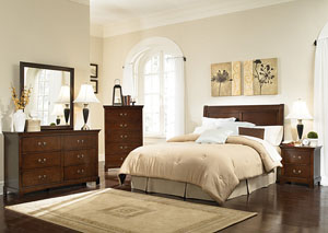 Image for Tatiana Espresso King Headboard, Dresser, Mirror & Nightstand