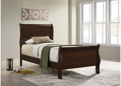 Image for Louis Philippe Twin Panel Sleigh Bed Cappuccino