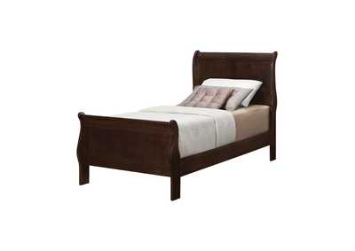 Image for Louis Philippe Cappuccino Twin Sleigh Bed