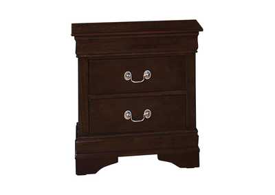 Louis Philippe 2-drawer Nightstand Cappuccino,Coaster Furniture