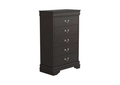 Louis Philippe 5-drawer Chest with Silver Bails Cappuccino,Coaster Furniture