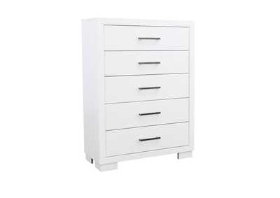 Image for Jessica 5 - drawer Chest White