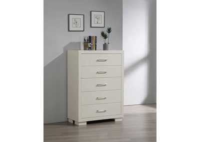 Image for Jessica 5-drawer Chest White