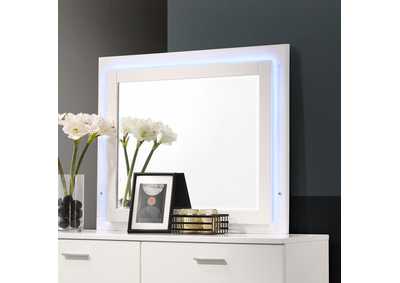 Image for Felicity Mirror Glossy White with LED Light