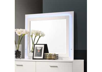 Image for Felicity Mirror Glossy White with LED Light