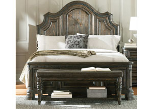 Image for Dark Brown & Wire Brush Eastern King Bed