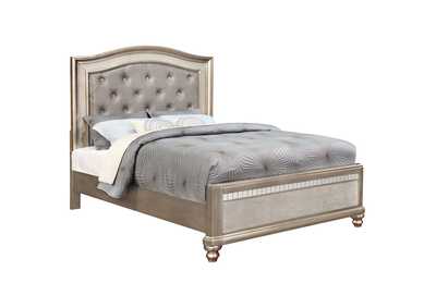 Bling Game California King Panel Bed Metallic Platinum,Coaster Furniture