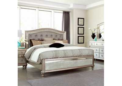 Bling Game Queen Panel Bed Metallic Platinum,Coaster Furniture