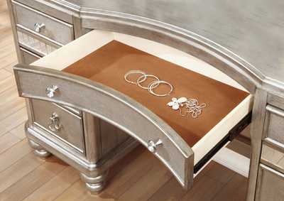Bling Game 9-drawer Vanity Desk Metallic Platinum,Coaster Furniture