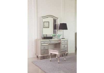 9-drawer Vanity Desk Metallic Platinum,Coaster Furniture