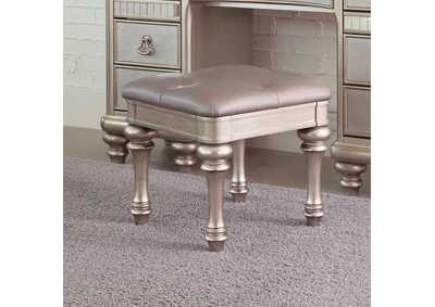 Bling Game Upholstered Vanity Stool Metallic Platinum,Coaster Furniture