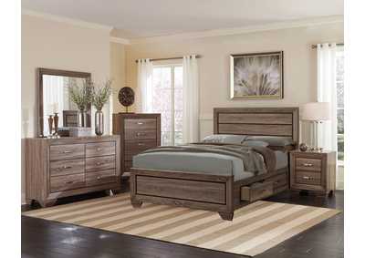 Kauffman Eastern King Storage Bed Washed Taupe,Coaster Furniture